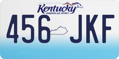 KY license plate 456JKF
