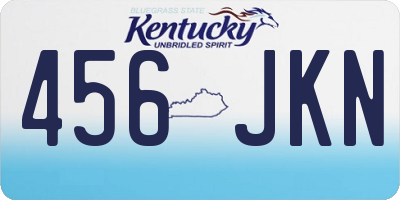 KY license plate 456JKN