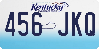 KY license plate 456JKQ