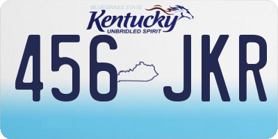 KY license plate 456JKR