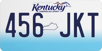 KY license plate 456JKT