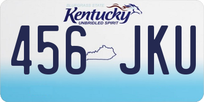 KY license plate 456JKU