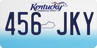 KY license plate 456JKY