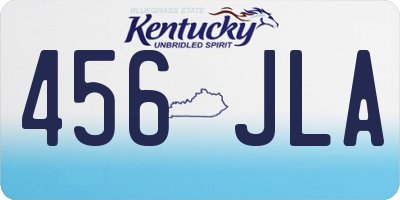 KY license plate 456JLA