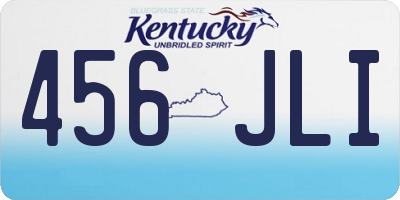 KY license plate 456JLI