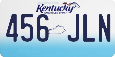 KY license plate 456JLN