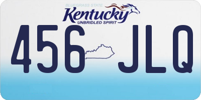KY license plate 456JLQ