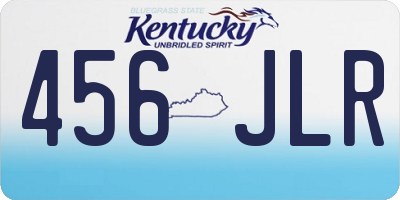 KY license plate 456JLR
