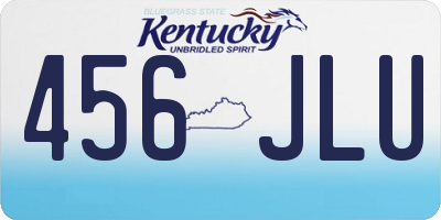 KY license plate 456JLU