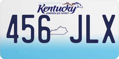 KY license plate 456JLX