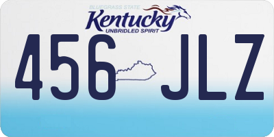 KY license plate 456JLZ