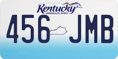 KY license plate 456JMB