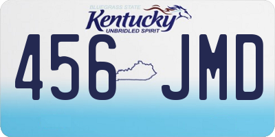 KY license plate 456JMD