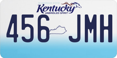 KY license plate 456JMH