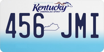 KY license plate 456JMI
