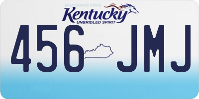KY license plate 456JMJ