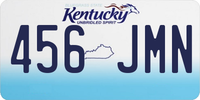 KY license plate 456JMN