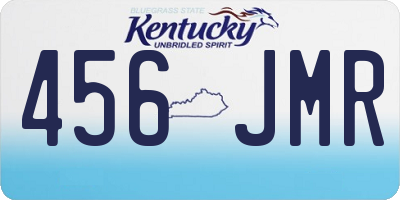 KY license plate 456JMR