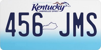 KY license plate 456JMS