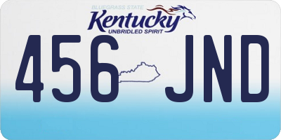 KY license plate 456JND