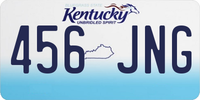 KY license plate 456JNG