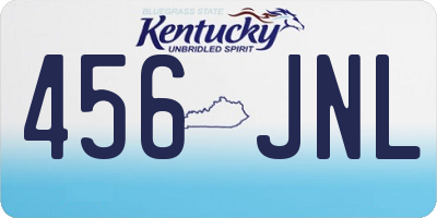 KY license plate 456JNL