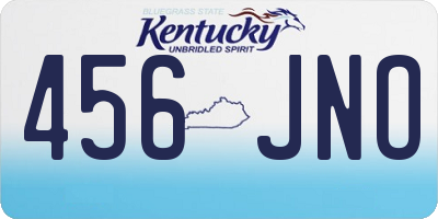 KY license plate 456JNO