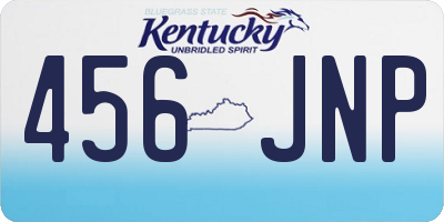 KY license plate 456JNP