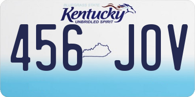 KY license plate 456JOV