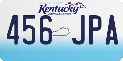KY license plate 456JPA