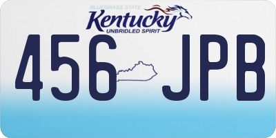 KY license plate 456JPB