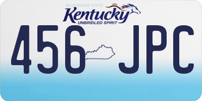 KY license plate 456JPC