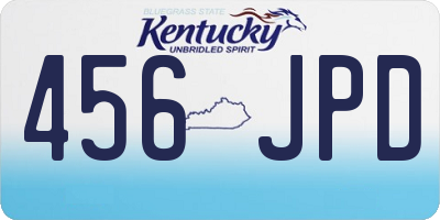 KY license plate 456JPD