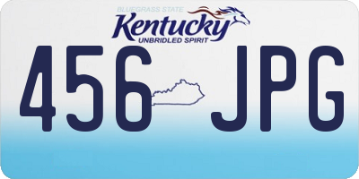 KY license plate 456JPG