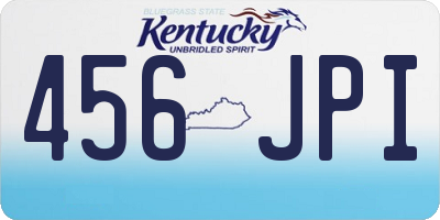 KY license plate 456JPI