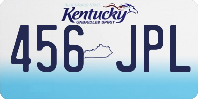 KY license plate 456JPL