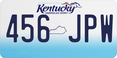 KY license plate 456JPW