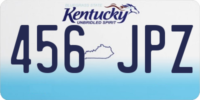 KY license plate 456JPZ