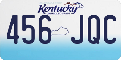 KY license plate 456JQC