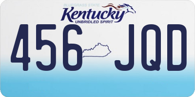 KY license plate 456JQD