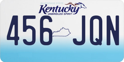KY license plate 456JQN