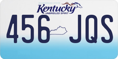 KY license plate 456JQS