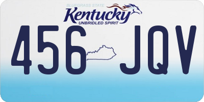 KY license plate 456JQV