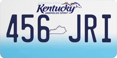 KY license plate 456JRI