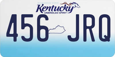 KY license plate 456JRQ