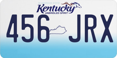 KY license plate 456JRX