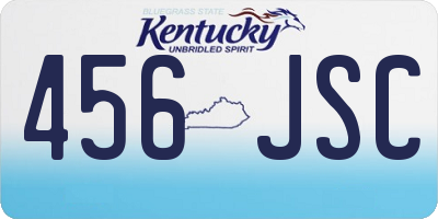 KY license plate 456JSC