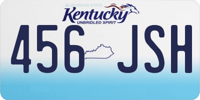 KY license plate 456JSH