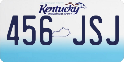 KY license plate 456JSJ