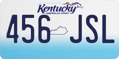 KY license plate 456JSL